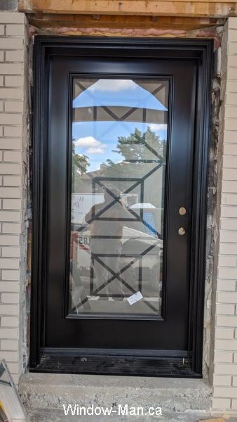 42 inch door. Black front door